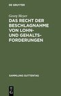 Buchcover Das Recht der Beschlagnahme von Lohn- und Gehaltsforderungen