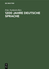 Buchcover 1200 Jahre deutsche Sprache
