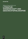 Buchcover Literaturwissenschaft und Geschichtsphilosophie