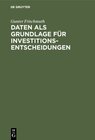 Buchcover Daten als Grundlage für Investitionsentscheidungen