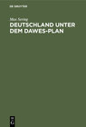 Buchcover Deutschland unter dem Dawes-Plan