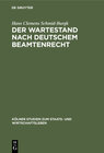 Buchcover Der Wartestand nach deutschem Beamtenrecht