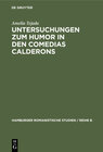 Buchcover Untersuchungen zum Humor in den comedias Calderons