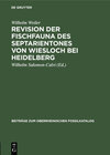 Buchcover Revision der Fischfauna des Septarientones von Wiesloch bei Heidelberg