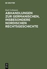 Buchcover Abhandlungen zur germanischen, insbesondere nordischen Rechtsgeschichte