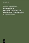 Buchcover Leibnitz's Dissertation: De principio individui