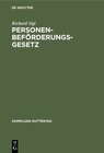 Buchcover Personenbeförderungsgesetz