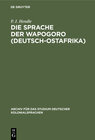 Buchcover Die Sprache der Wapogoro (Deutsch-Ostafrika)