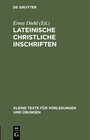 Buchcover Lateinische christliche Inschriften