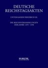 Buchcover Die Reichsversammlungen der Jahre 1455 bis 1458