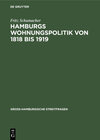 Buchcover Hamburgs Wohnungspolitik von 1818 bis 1919