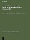 Buchcover Deutsche Volkslieder. Balladen / Deutsche Volkslieder. Balladen. Band 4, Hälfte 1