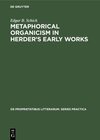 Buchcover Metaphorical organicism in Herder’s early works