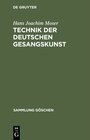 Buchcover Technik der deutschen Gesangskunst
