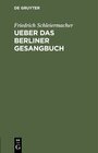 Buchcover Ueber das Berliner Gesangbuch