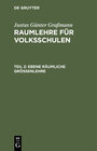 Buchcover Justus Günter Graßmann: Raumlehre für Volksschulen / Ebene räumliche Größenlehre
