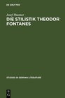 Buchcover Die Stilistik Theodor Fontanes