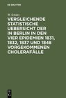 Buchcover Vergleichende statistische Uebersicht der in Berlin in den vier Epidemien 1831, 1832, 1837 und 1848 vorgekommenen Choler