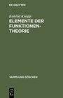 Buchcover Elemente der Funktionentheorie