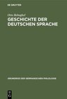 Buchcover Geschichte der deutschen Sprache