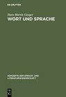 Buchcover Wort und Sprache