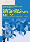 Buchcover Grundlagen der generativen Syntax