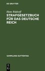 Buchcover Strafgesetzbuch für das Deutsche Reich