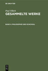 Buchcover Paul Tillich: Gesammelte Werke / Philosophie und Schicksal