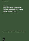 Buchcover Die Untersuchung der Nahrungs- und Genussmittel