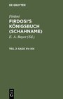Buchcover Firdosi: Firdosi's Königsbuch (Schahname) / Sage XV–XIX