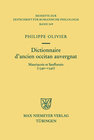 Buchcover Dictionnaire d'ancien occitan auvergnat