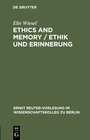 Buchcover Ethics and Memory / Ethik und Erinnerung