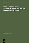 Buchcover Speech Production and Language