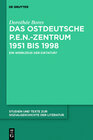Buchcover Das ostdeutsche P.E.N.-Zentrum 1951 bis 1998