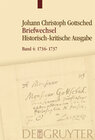 Buchcover Johann Christoph Gottsched: Briefwechsel / 1736-1737