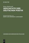 Buchcover Bruno Markwardt: Geschichte der deutschen Poetik / Das zwanzigste Jahrhundert