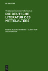 Buchcover Die deutsche Literatur des Mittelalters / Slecht, Reinbold - Ulrich von Liechtenstein