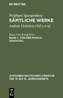 Buchcover Sämtliche Werke / Von der Musica. Singschul