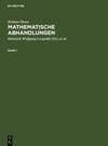 Buchcover Helmut Hasse: Mathematische Abhandlungen / Helmut Hasse: Mathematische Abhandlungen. 1