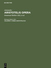 Buchcover Aristoteles: Aristotelis Opera / Index Aristotelicus
