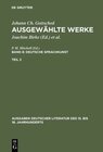 Buchcover Johann Ch. Gottsched: Ausgewählte Werke. Deutsche Sprachkunst / Deutsche Sprachkunst. Zweiter Teil