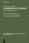 Buchcover Johann Ch. Gottsched: Ausgewählte Werke. Deutsche Sprachkunst / Deutsche Sprachkunst. Varianten und Kommentar