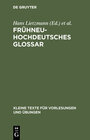 Buchcover Frühneuhochdeutsches Glossar
