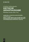 Buchcover Friedrich Schleiermacher: Kritische Gesamtausgabe. Schriften und Entwürfe / Der christliche Glaube nach den Grundsätzen 