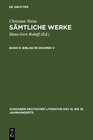 Buchcover Christian Weise: Sämtliche Werke / Biblische Dramen V