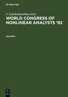 Buchcover World Congress of Nonlinear Analysts '92