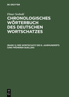 Buchcover Elmar Seebold: Chronologisches Wörterbuch des deutschen Wortschatzes / Der Wortschatz des 8. Jahrhunderts (und früherer 