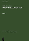 Buchcover Provinzialwörter