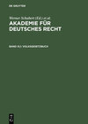 Buchcover Akademie für Deutsches Recht / Volksgesetzbuch