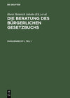 Buchcover Die Beratung des Bürgerlichen Gesetzbuchs / Familienrecht I
